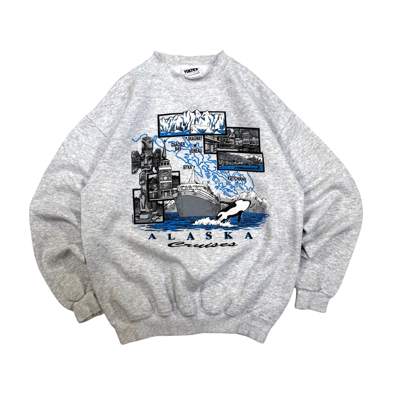 Vintage 90s Alaska Wilderness Big Print Graphic Sweater