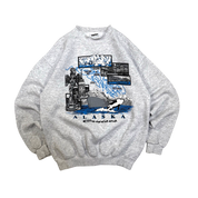 Vintage 90s Alaska Wilderness Big Print Graphic Sweater
