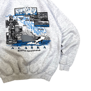 Vintage 90s Alaska Wilderness Big Print Graphic Sweater