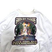 Vintage 90s Green Bay Packers Super Bowl Championship Graphic Sweater