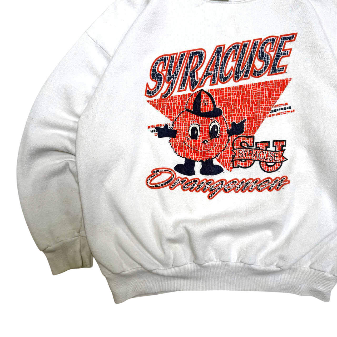Vintage 90s Syracuse Orangemen Graphic College Sweater