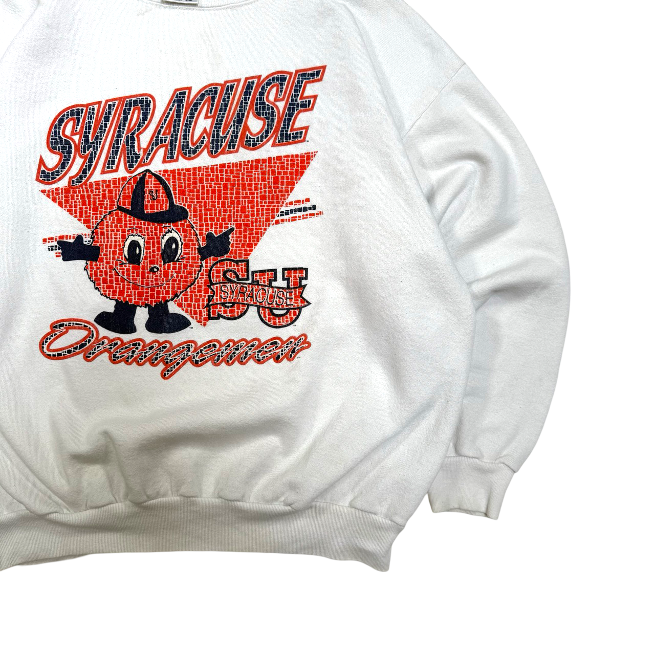 Vintage 90s Syracuse Orangemen Graphic College Sweater