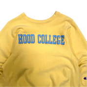 Vintage 1980s Champion Reverse Weave Warm Up Made in USA Hood College Graphic Sweater