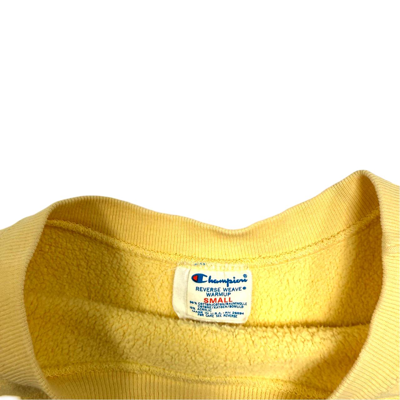 Vintage 1980s Champion Reverse Weave Warm Up Made in USA Hood College Graphic Sweater